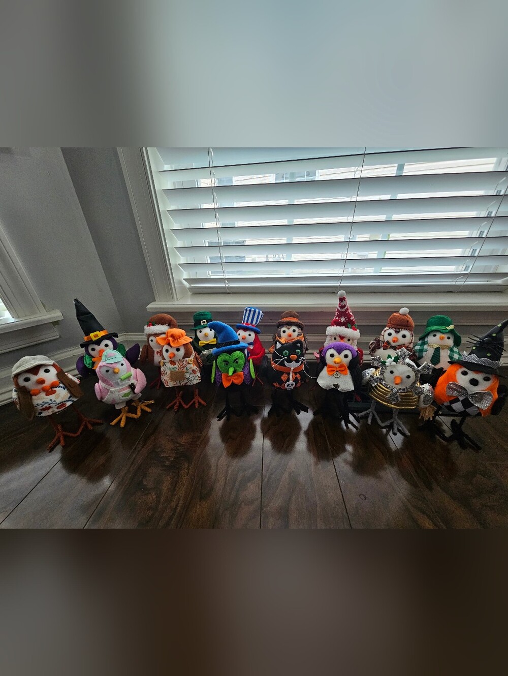 Feastive Featherly Friends! Set of 16 decorative birds collection!